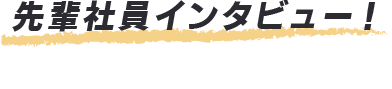 先輩社員インタビュー!
